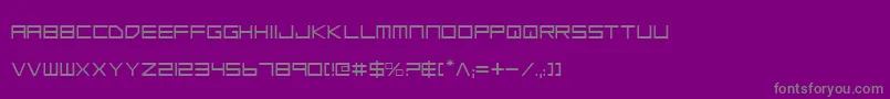 Fonte LowGunScreen – fontes cinzas em um fundo violeta
