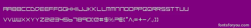 LowGunScreen-fontti – vihreät fontit violetilla taustalla