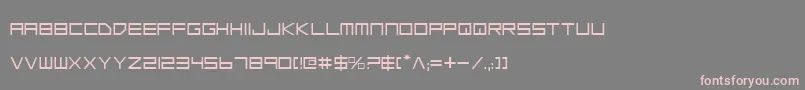 Fonte LowGunScreen – fontes rosa em um fundo cinza