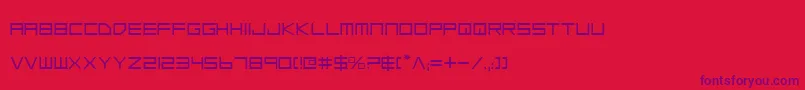 フォントLowGunScreen – 赤い背景に紫のフォント