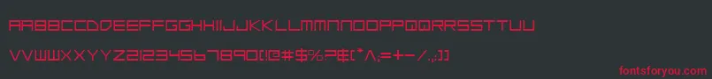 fuente LowGunScreen – Fuentes Rojas Sobre Fondo Negro