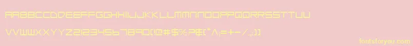 LowGunScreen Font – Yellow Fonts on Pink Background