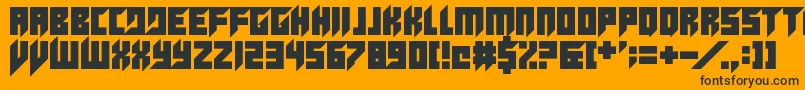 ClutchingToth Font – Black Fonts on Orange Background