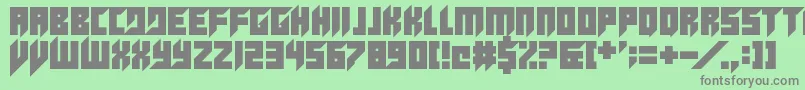 ClutchingToth Font – Gray Fonts on Green Background