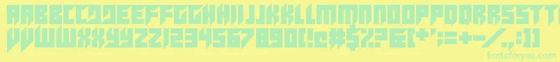 fuente ClutchingToth – Fuentes Verdes Sobre Fondo Amarillo
