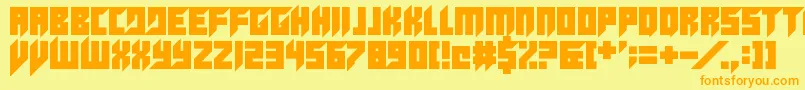 ClutchingToth Font – Orange Fonts on Yellow Background