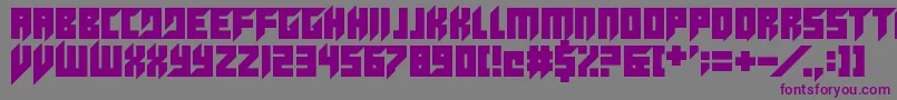 ClutchingToth Font – Purple Fonts on Gray Background