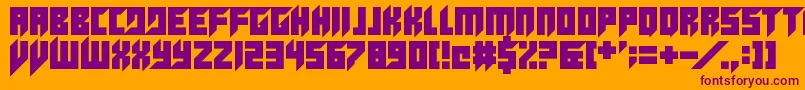 ClutchingToth Font – Purple Fonts on Orange Background