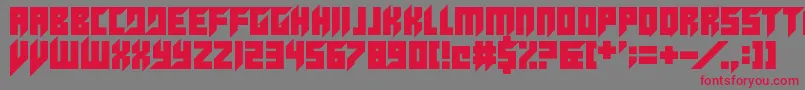 ClutchingToth Font – Red Fonts on Gray Background