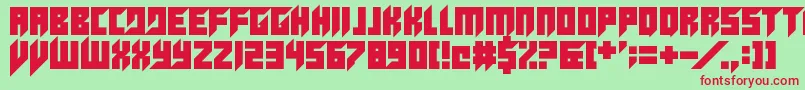 ClutchingToth Font – Red Fonts on Green Background