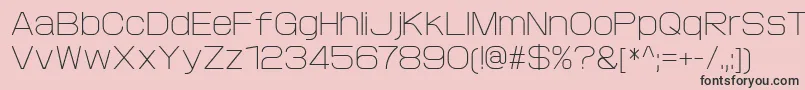 ProtofetLight Font – Black Fonts on Pink Background