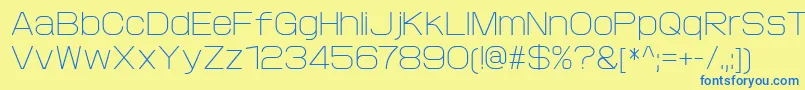 ProtofetLight Font – Blue Fonts on Yellow Background