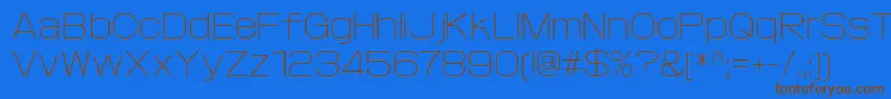 ProtofetLight Font – Brown Fonts on Blue Background