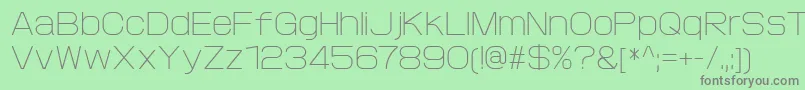 ProtofetLight Font – Gray Fonts on Green Background