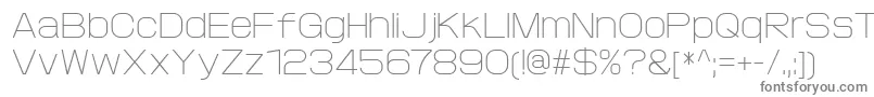 ProtofetLight-fontti – harmaat kirjasimet valkoisella taustalla
