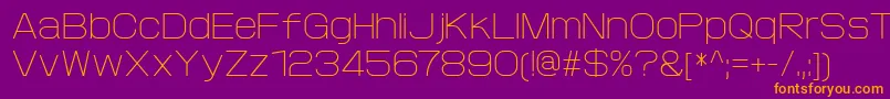 ProtofetLight Font – Orange Fonts on Purple Background