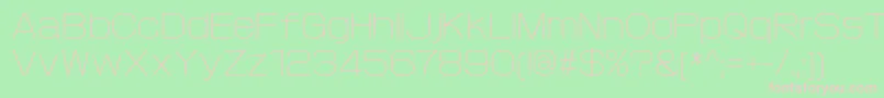 フォントProtofetLight – 緑の背景にピンクのフォント