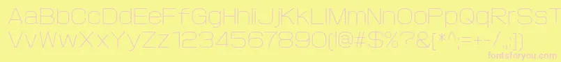 ProtofetLight Font – Pink Fonts on Yellow Background