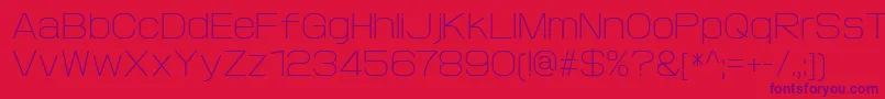 ProtofetLight Font – Purple Fonts on Red Background