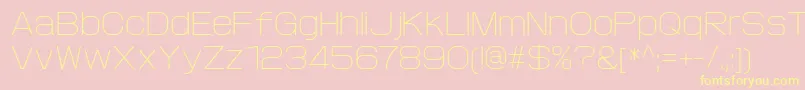ProtofetLight Font – Yellow Fonts on Pink Background