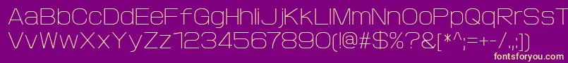ProtofetLight Font – Yellow Fonts on Purple Background