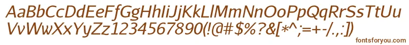 AurulentsansItalic Font – Brown Fonts on White Background