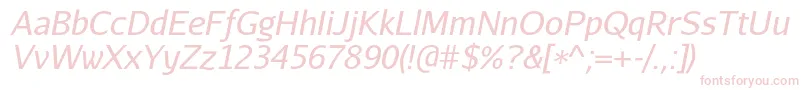 AurulentsansItalic Font – Pink Fonts on White Background