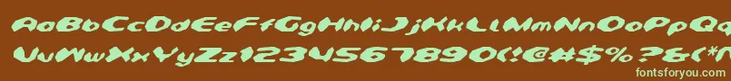 Detonv2i Font – Green Fonts on Brown Background