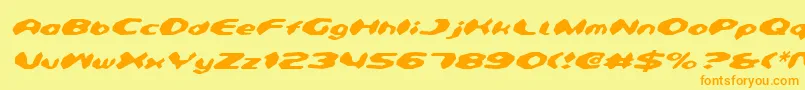 Detonv2i Font – Orange Fonts on Yellow Background