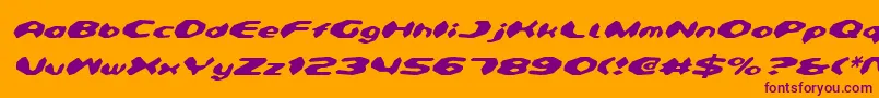 Detonv2i-fontti – violetit fontit oranssilla taustalla
