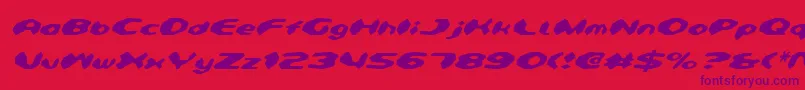 Detonv2i Font – Purple Fonts on Red Background