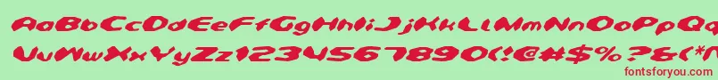 Detonv2i Font – Red Fonts on Green Background