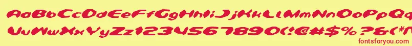 Detonv2i Font – Red Fonts on Yellow Background