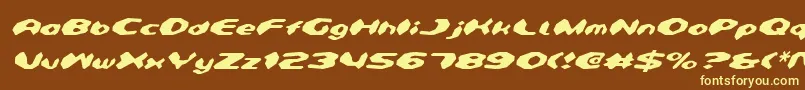 Detonv2i Font – Yellow Fonts on Brown Background