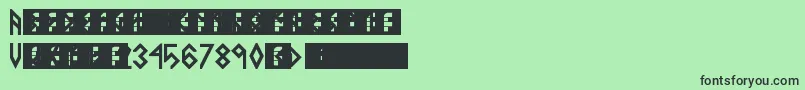 VikingMiddleRunesBold-fontti – mustat fontit vihreällä taustalla