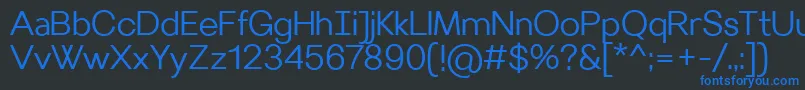 VilleraySemilight Font – Blue Fonts on Black Background
