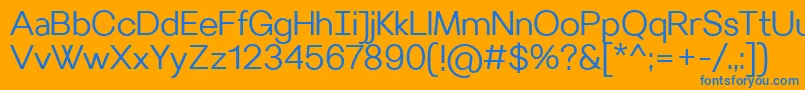 VilleraySemilight Font – Blue Fonts on Orange Background