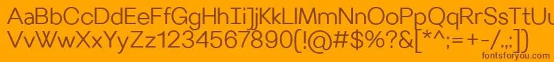 VilleraySemilight Font – Brown Fonts on Orange Background