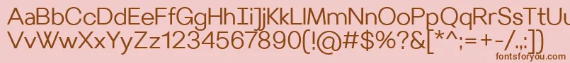 VilleraySemilight Font – Brown Fonts on Pink Background