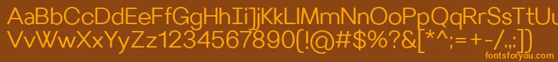 VilleraySemilight Font – Orange Fonts on Brown Background