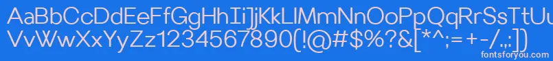 VilleraySemilight Font – Pink Fonts on Blue Background