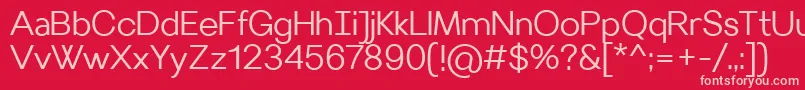 VilleraySemilight Font – Pink Fonts on Red Background