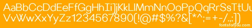 VilleraySemilight Font – White Fonts on Orange Background
