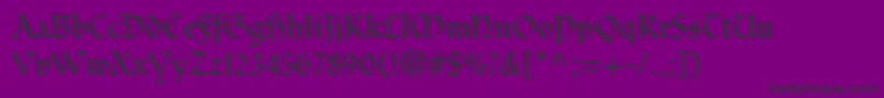 ClairvauxLt Font – Black Fonts on Purple Background