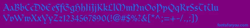 Шрифт ClairvauxLt – синие шрифты на фиолетовом фоне
