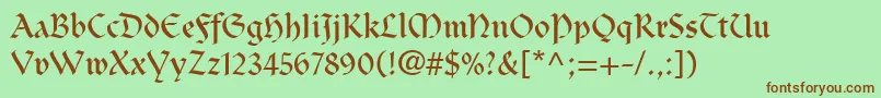 ClairvauxLt Font – Brown Fonts on Green Background