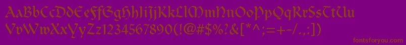 ClairvauxLt Font – Brown Fonts on Purple Background