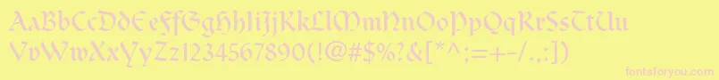 ClairvauxLt Font – Pink Fonts on Yellow Background