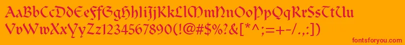 ClairvauxLt Font – Red Fonts on Orange Background