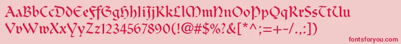 ClairvauxLt Font – Red Fonts on Pink Background